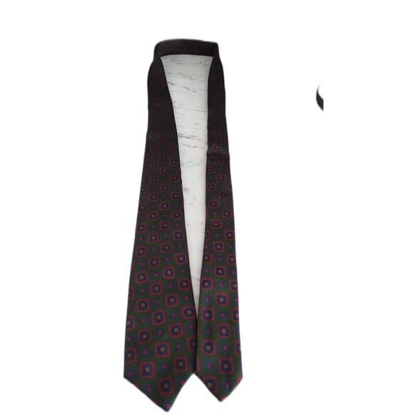 Neck Tie Vintage Givenchy Paris Les Cravates 50s Geometric Design Accessories - Picture 2 of 4